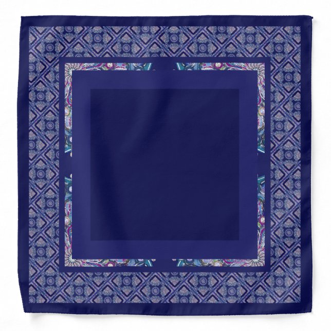 Blue Rosace Bandana (Front)
