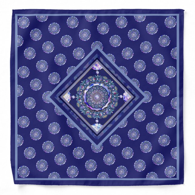 blue rosace bandana (Front)