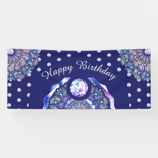 Blue Rosace Banner (Horizontal)