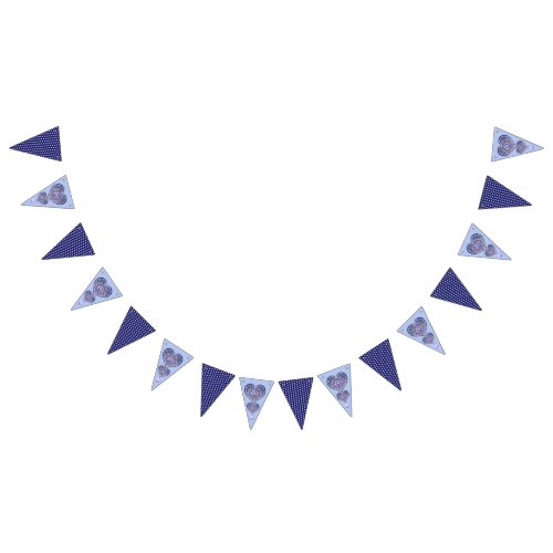 Blue Rosace  Bunting Flags