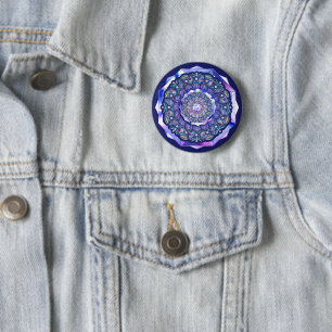 blue rosace button