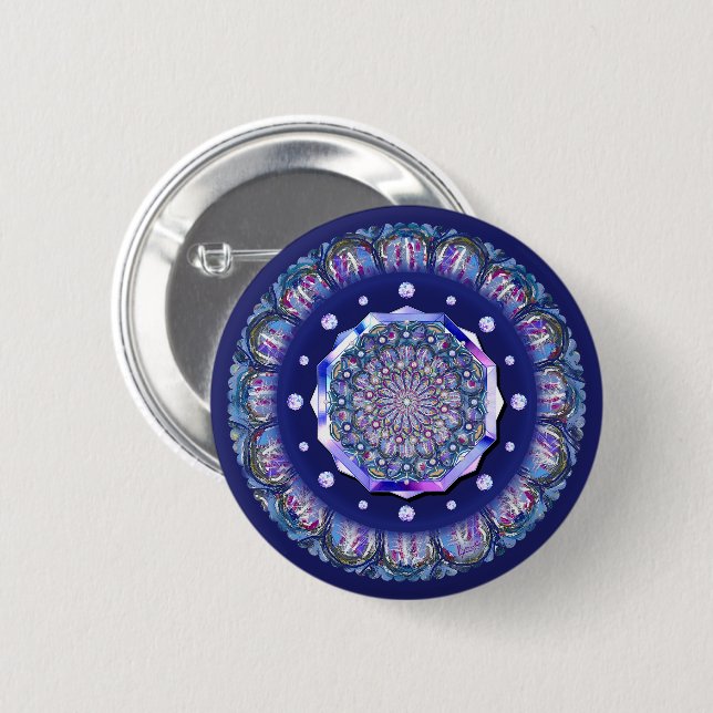 blue rosace button (Front & Back)