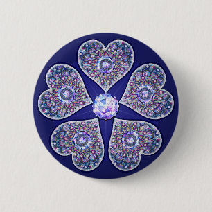 blue rosace button