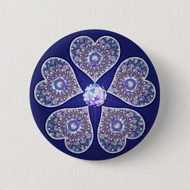 blue rosace button (Front)