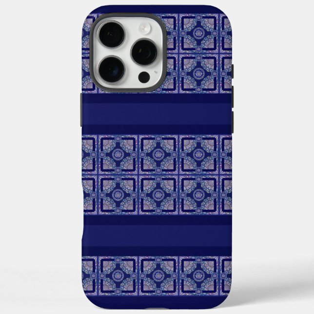 Blue Rosace Case-Mate iPhone Case (Back)