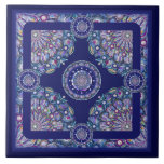 blue rosace ceramic tile