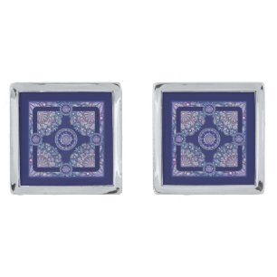 Blue Rosace Cufflinks