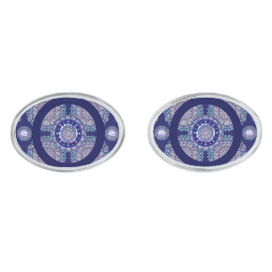 Blue Rosace Cufflinks