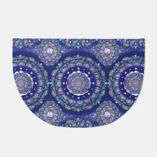 Blue Rosace Doormat