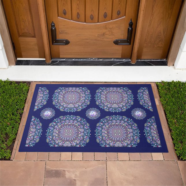 Blue Rosace Doormat (Outdoor)