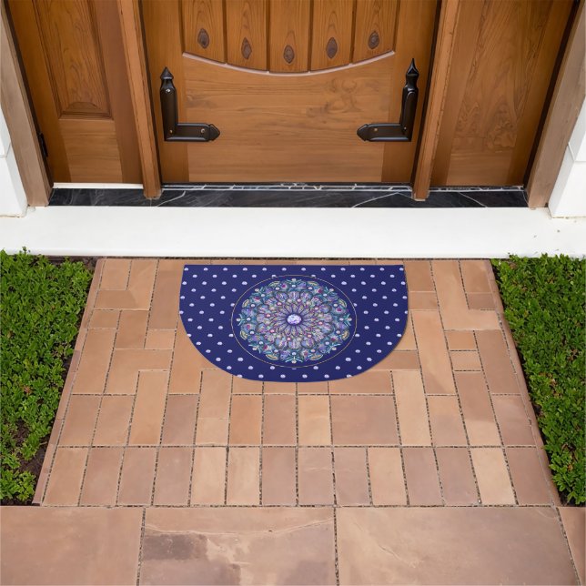 Blue Rosace Doormat (Outdoor)