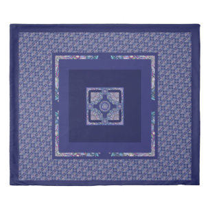 Blue Rosace Duvet Cover