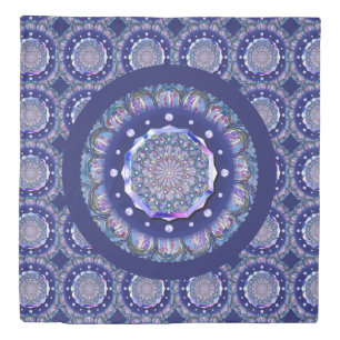 Blue Rosace Duvet Cover