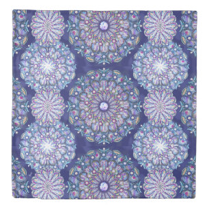 Blue Rosace Duvet Cover