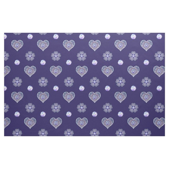 Blue rosace fabric (Fat Quarter)