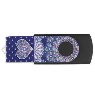 Blue Rosace Flash Drive