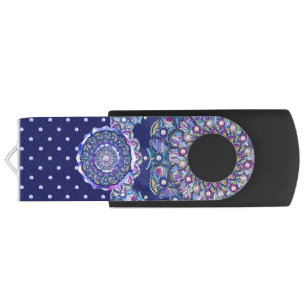 Blue rosace flash drive