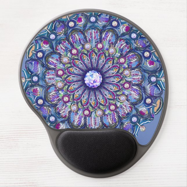 Blue rosace gel mouse pad (Front)