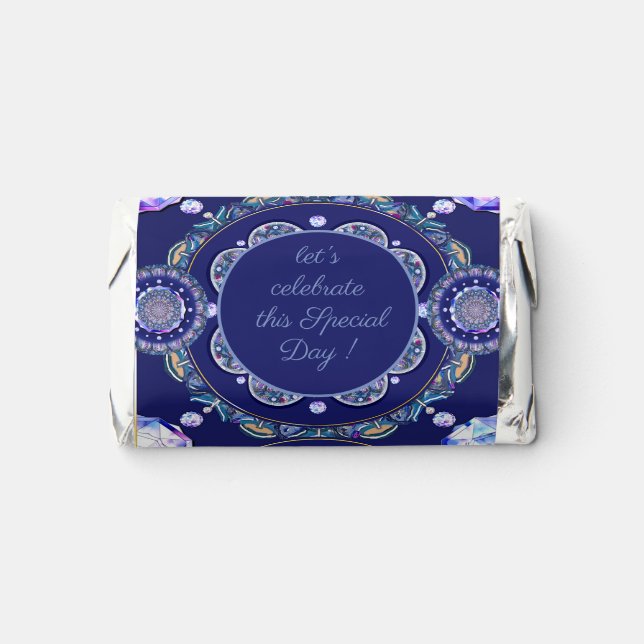 Blue Rosace Hershey's Miniatures (Front)