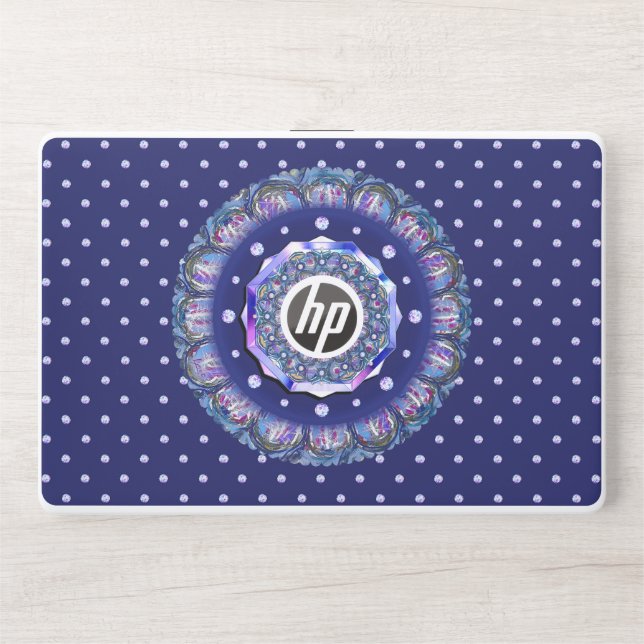Blue Rosace  HP Laptop Skin (Front)
