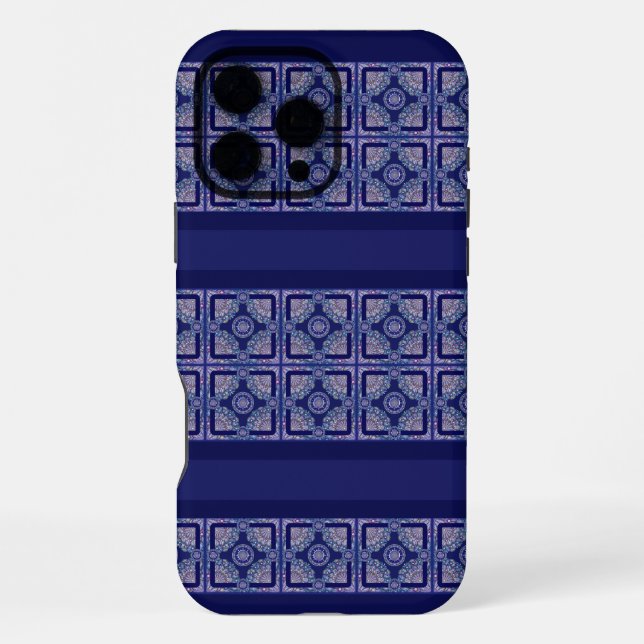 Blue Rosace Iphone Case (Back)