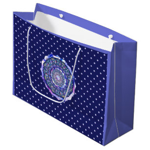Blue Rosace Large Gift Bag