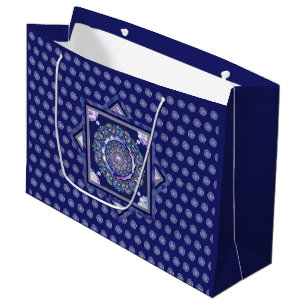 Blue Rosace Large Gift Bag
