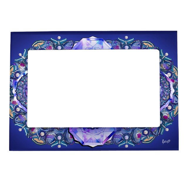 blue rosace magnetic frame (Front)