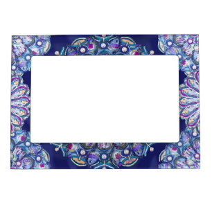 blue rosace magnetic frame