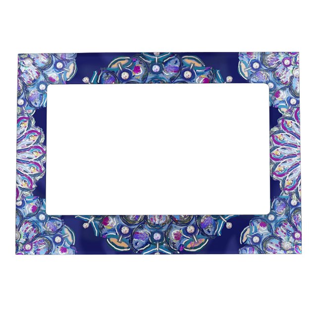 blue rosace magnetic frame (Front)