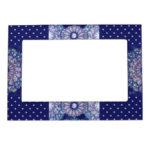 blue rosace magnetic frame