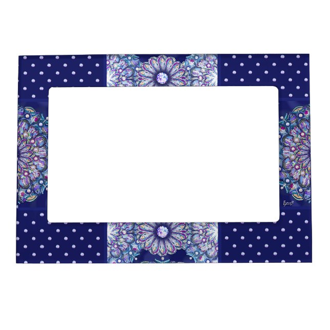 blue rosace magnetic frame (Front)