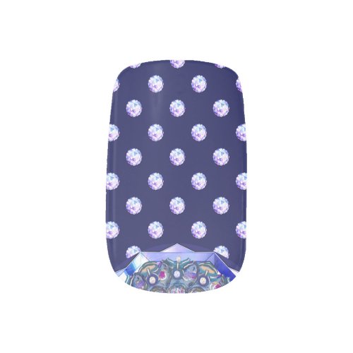 Blue Rosace  Minx Nail Art