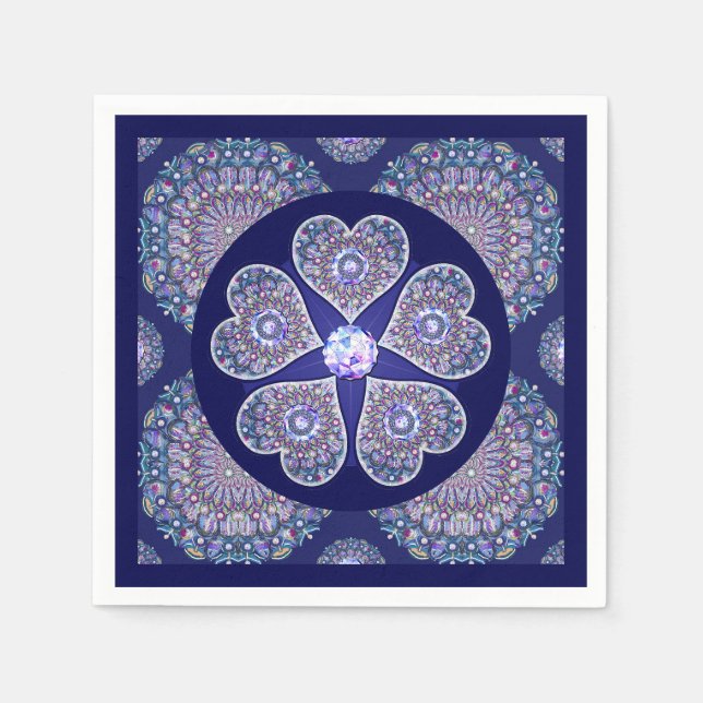 Blue Rosace Napkins (Front)