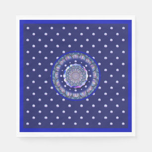 Blue Rosace Napkins