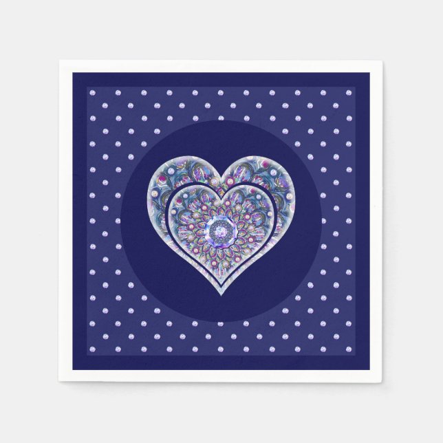 Blue Rosace Napkins (Front)