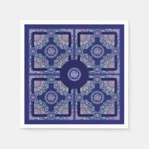 Blue Rosace Napkins