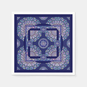 Blue Rosace Napkins