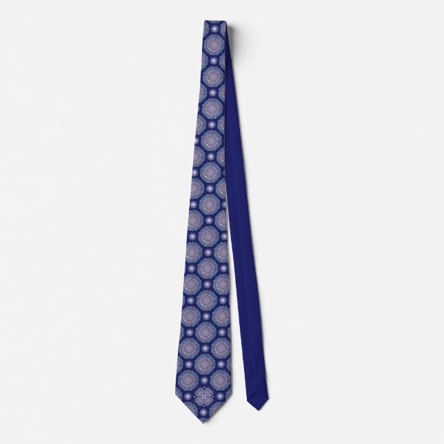 Blue Rosace Neck Tie (Front)