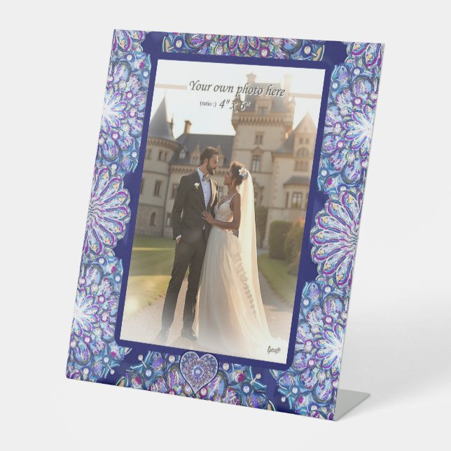 Blue Rosace Pedestal Sign (Front)