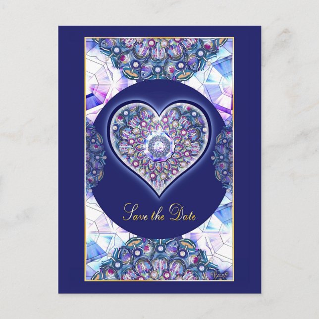 Blue Rosace Postcard (Front)