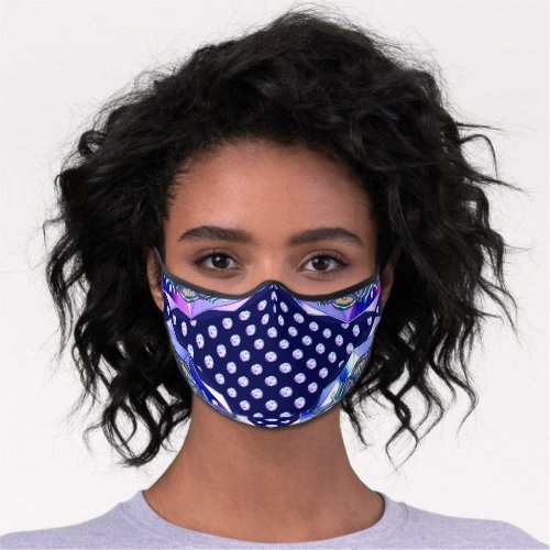 Blue Rosace  Premium Face Mask