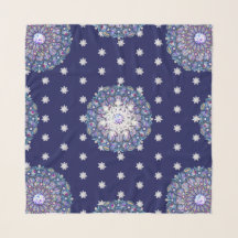 Blue rosace & snowflake