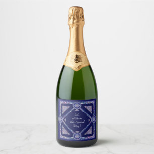 Blue Rosace Sparkling Wine Label