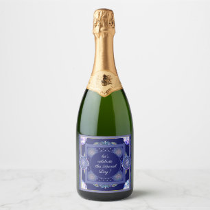 Blue Rosace Sparkling Wine Label