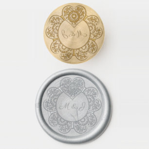 Blue Rosace Wax Seal Stamp