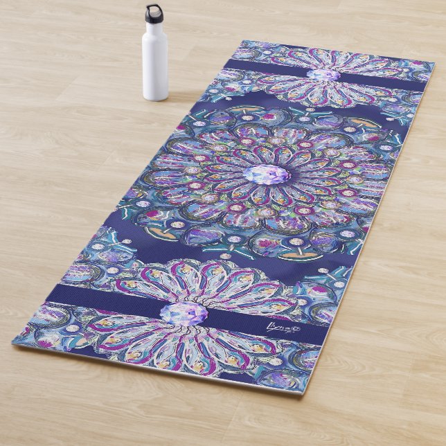Blue Rosace  Yoga Mat (In Situ)