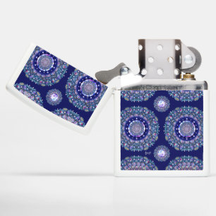 Blue Rosace  Zippo Lighter