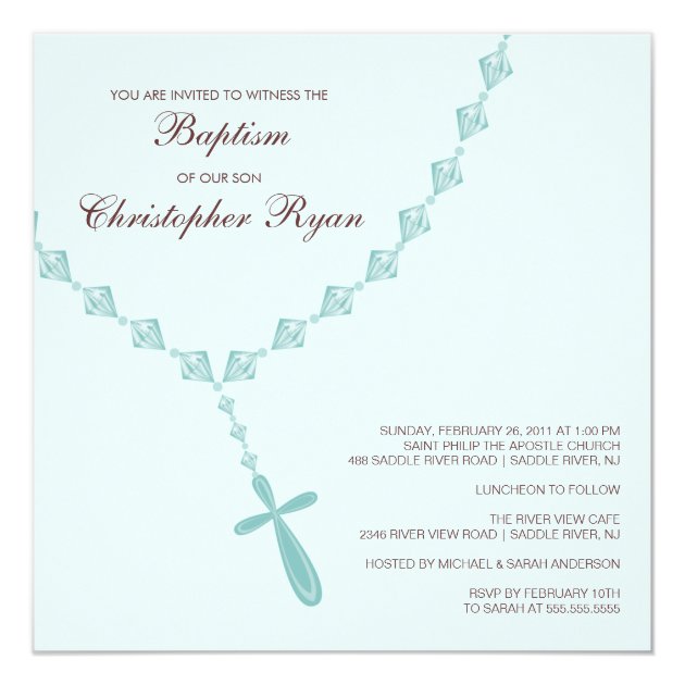 baby boy rosary baptism