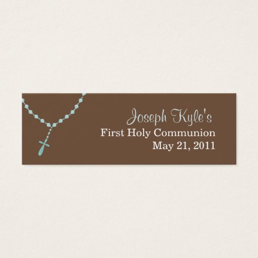 Customizable Blue Rosary Small Tag Business Cards